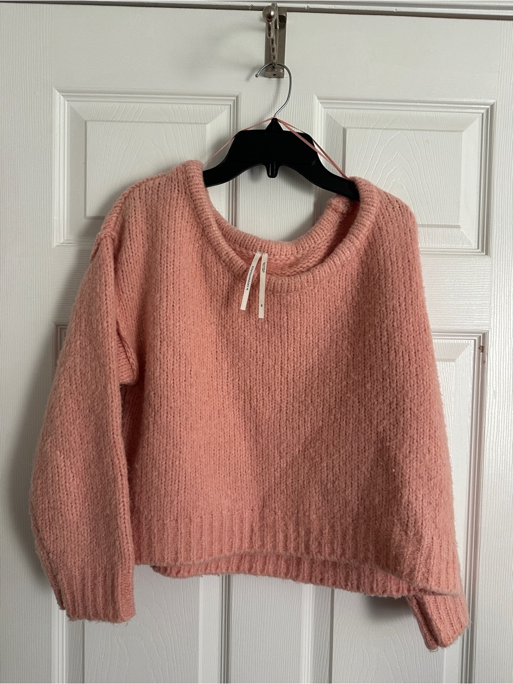 Anthropologie Blush Pink Cozy Boat Neck Sweater